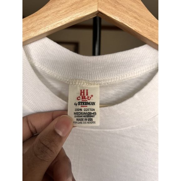 VINTAGE 1980S CHEVY CLUB CAR RALLY WHITE SINGLE STITCH T SHIRT SIZE M STEDMAN - Picture 4 of 6